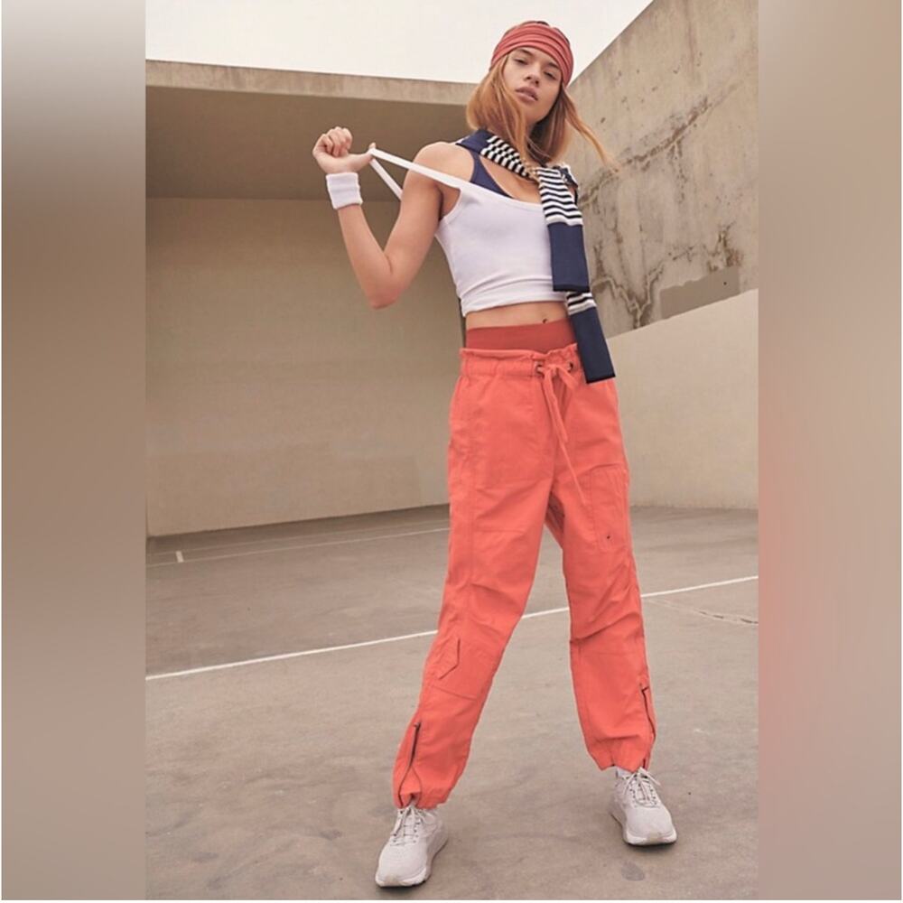 Free People Coral Cargo Jogger Pants